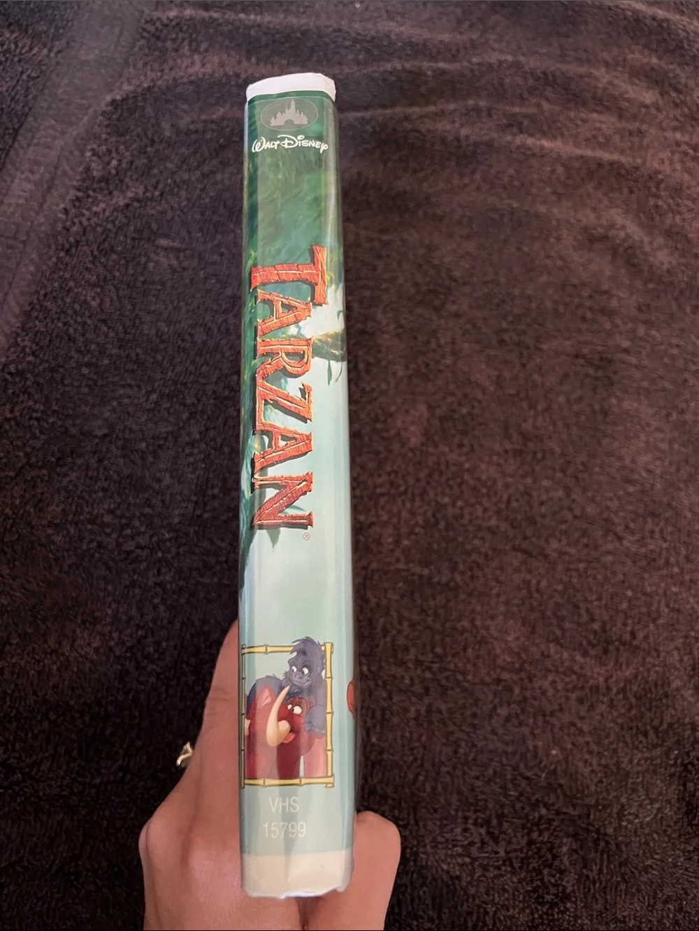 Vintage 2000s Disney Tarzan VHS Tape - Black & Clear Reels